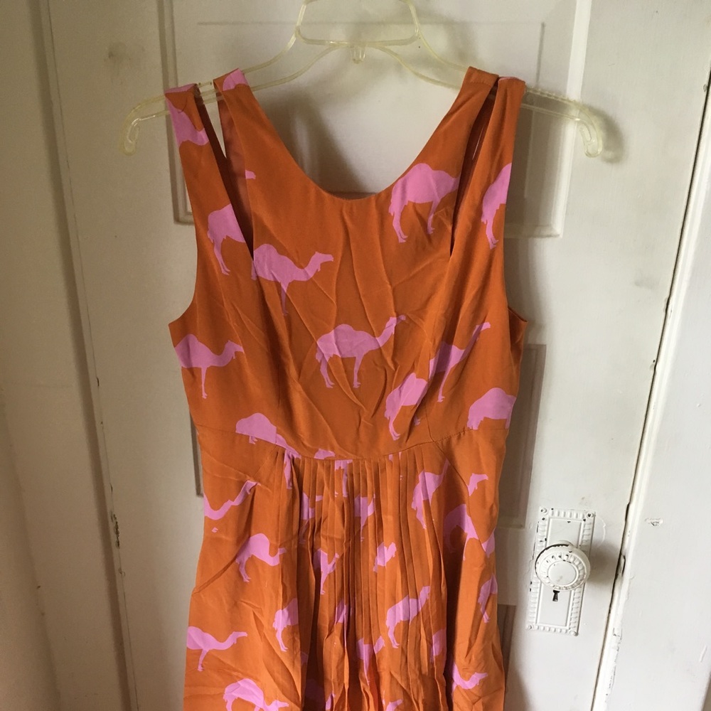 Anthropologie dress - orange camel
